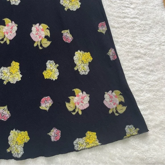 Free people Kendall black, pink, yellow floral midi skirt - Picture 4 of 6